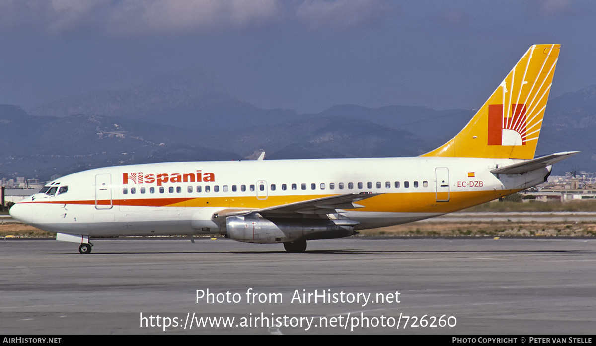 Aircraft Photo of EC-DZB | Boeing 737-248C | Hispania Líneas Aéreas | AirHistory.net #726260