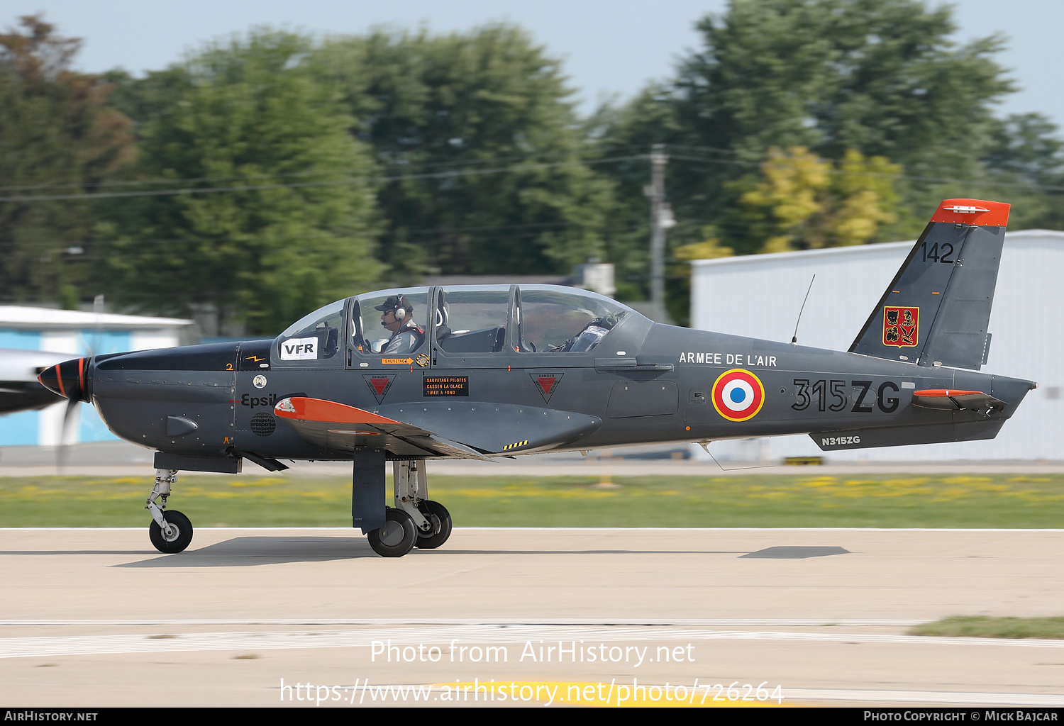 Aircraft Photo of N315ZG / 142 | Socata TB-30 Epsilon | France - Air Force | AirHistory.net #726264