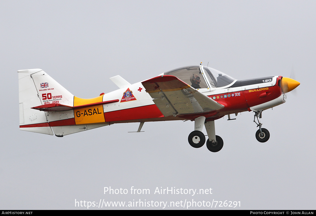 Aircraft Photo of G-ASAL | Scottish Aviation Bulldog 120/124 | AirHistory.net #726291