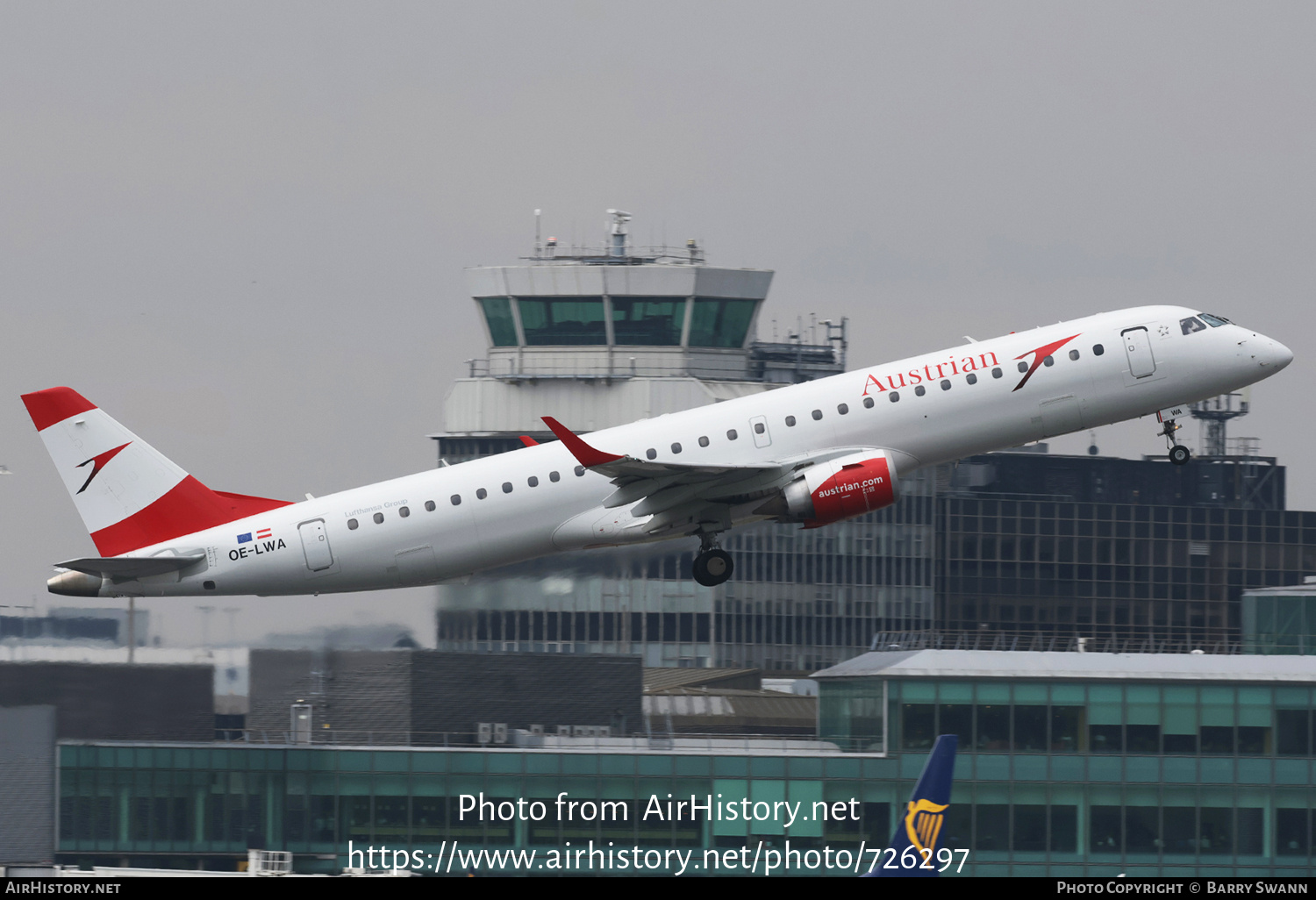 Aircraft Photo of OE-LWA | Embraer 195LR (ERJ-190-200LR) | Austrian Airlines | AirHistory.net #726297