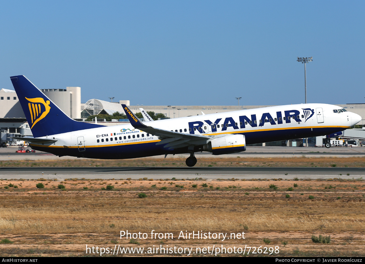 Aircraft Photo of EI-ENA | Boeing 737-8AS | Ryanair | AirHistory.net #726298