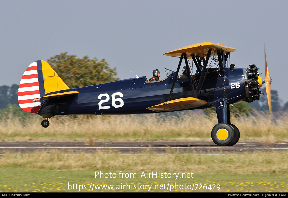 Aircraft Photo of G-BAVO | Boeing PT-17 Kaydet (A75N1) | USA - Army | AirHistory.net #726429