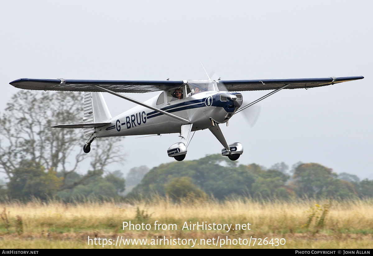 Aircraft Photo of G-BRUG | Luscombe 8E Silvaire Deluxe | AirHistory.net #726430