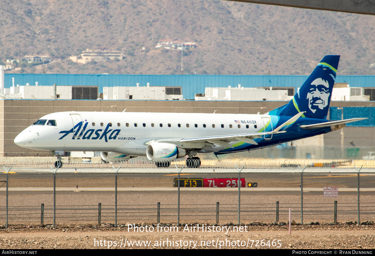 Aircraft Photo of N646QX | Embraer 175LR (ERJ-170-200LR) | Alaska Airlines | AirHistory.net #726465