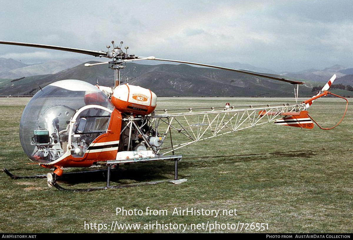 Aircraft Photo of ZK-HDS | Bell 47G-3B-1 | Helicopters NZ | AirHistory.net #726551