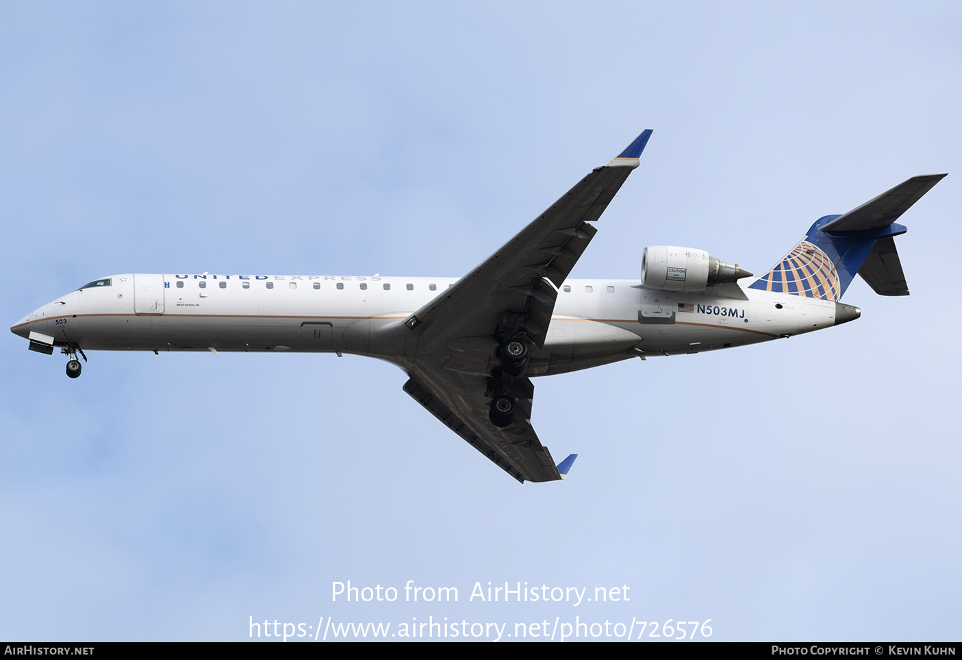 Aircraft Photo of N503MJ | Bombardier CRJ-700 (CL-600-2C10) | United Express | AirHistory.net #726576