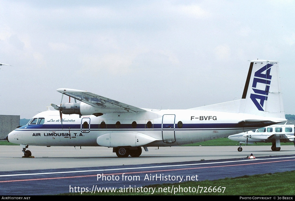 Aircraft Photo of F-BVFG | Nord 262A-12 | Air Limousin Transports Aérien - ALTA | AirHistory.net #726667