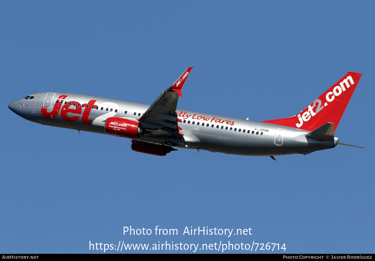 Aircraft Photo of G-JZHW | Boeing 737-800 | Jet2 | AirHistory.net #726714