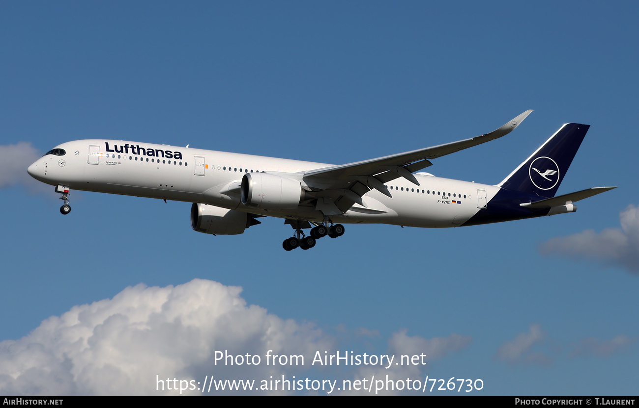 Aircraft Photo of F-WZNX | Airbus A350-941 | Lufthansa | AirHistory.net #726730