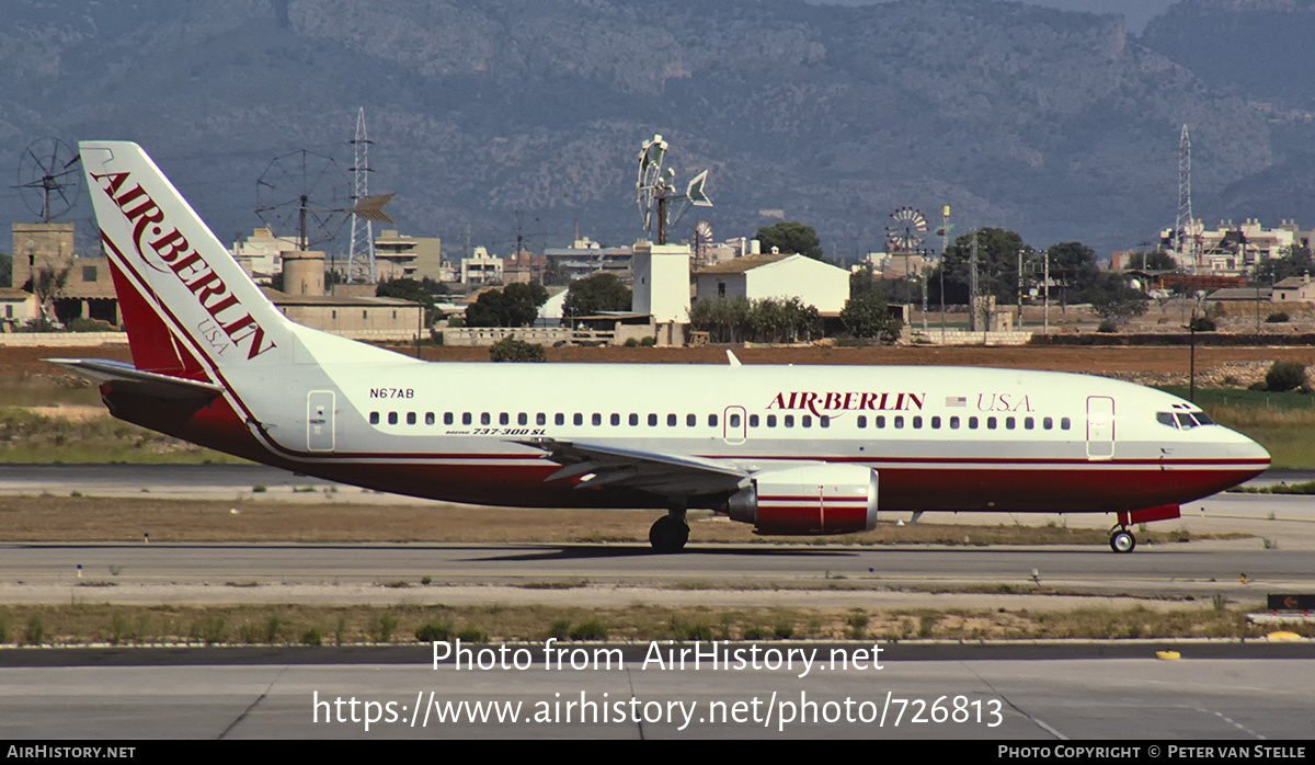 Aircraft Photo of N67AB | Boeing 737-3Y0 | Air Berlin USA | AirHistory.net #726813