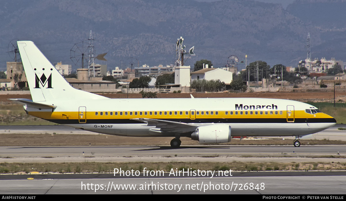 Aircraft Photo of G-MONF | Boeing 737-3Y0 | Monarch Airlines | AirHistory.net #726848