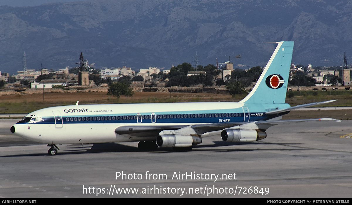 Aircraft Photo of OY-APW | Boeing 720-051B | Conair of Scandinavia | AirHistory.net #726849