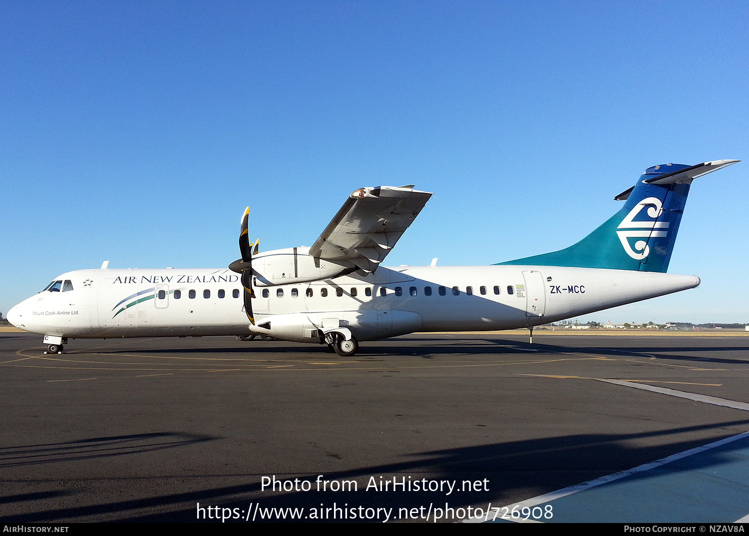 Aircraft Photo of ZK-MCC | ATR ATR-72-500 (ATR-72-212A) | Air New Zealand | AirHistory.net #726908