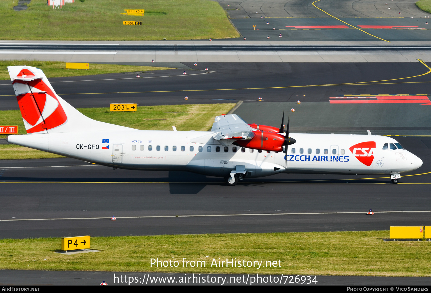 Aircraft Photo of OK-GFQ | ATR ATR-72-500 (ATR-72-212A) | ČSA - Czech Airlines | AirHistory.net #726934