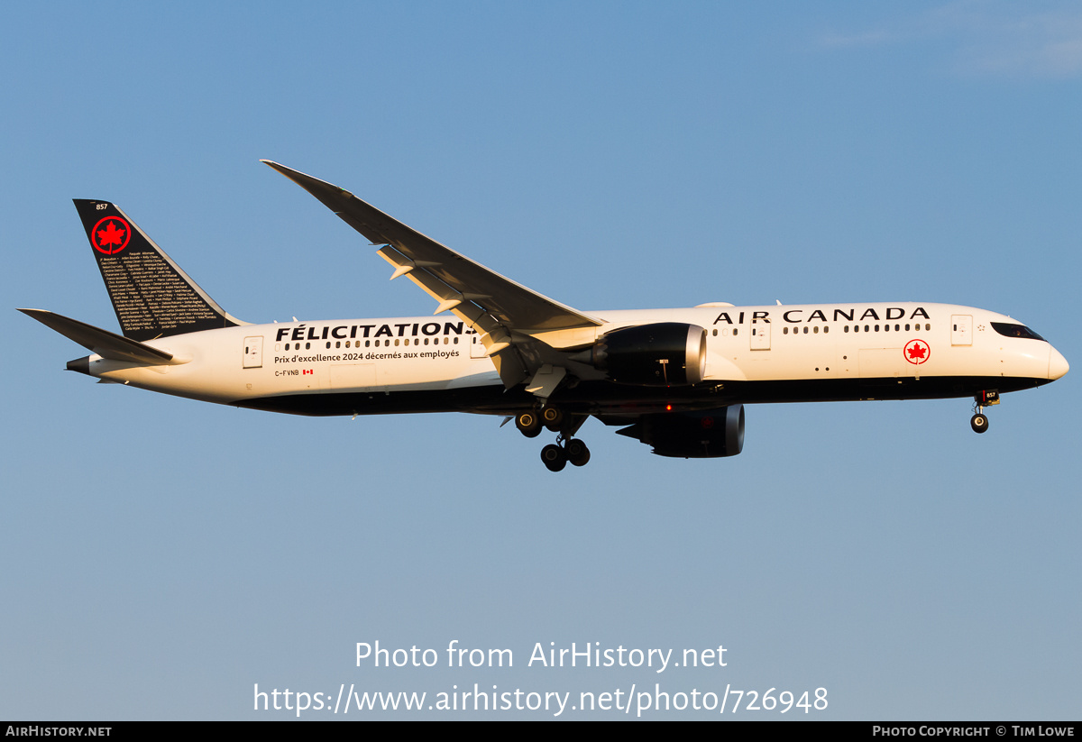 Aircraft Photo of C-FVNB | Boeing 787-9 Dreamliner | Air Canada | AirHistory.net #726948