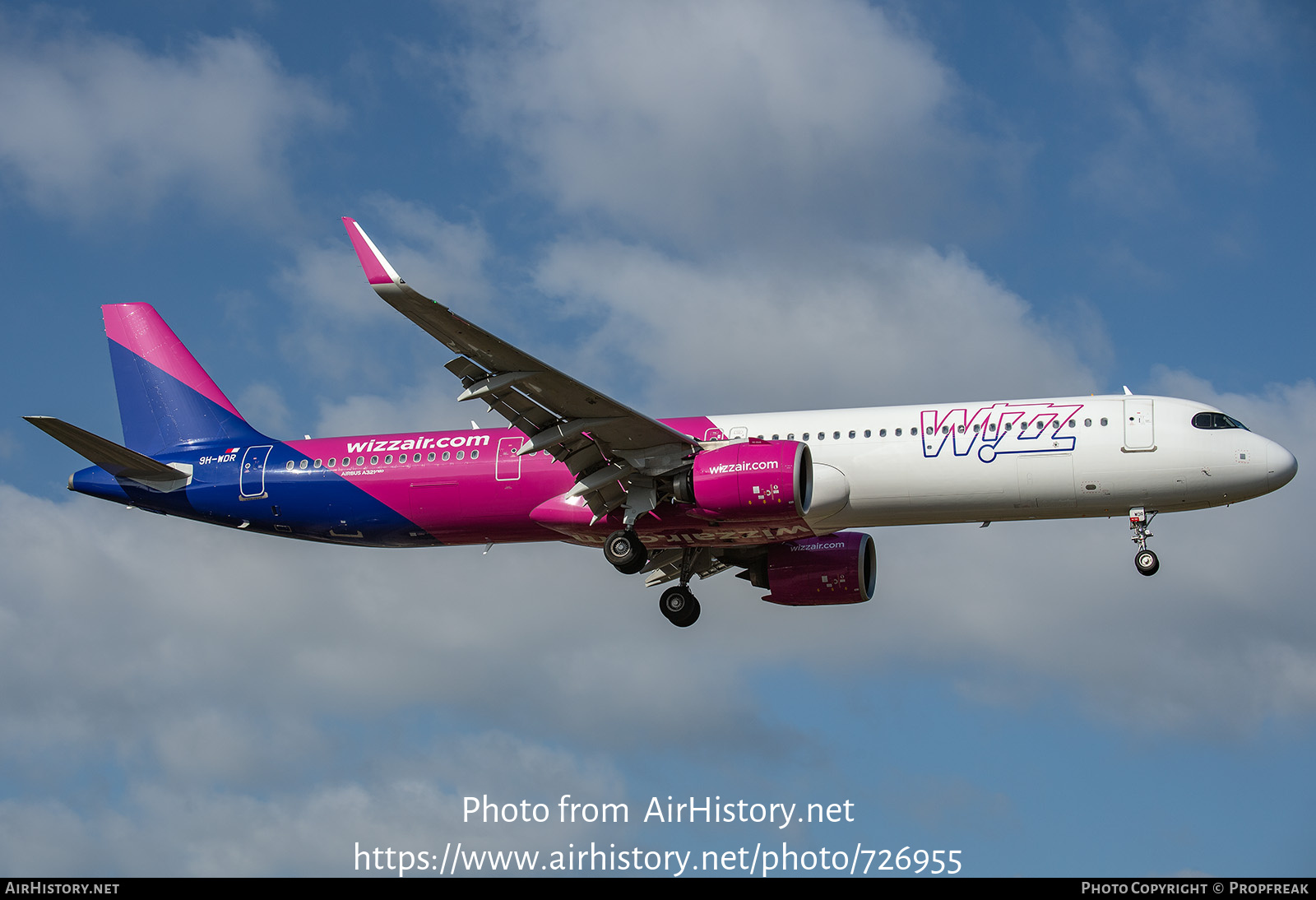 Aircraft Photo of 9H-WDR | Airbus A321-271NX | Wizz Air | AirHistory.net #726955