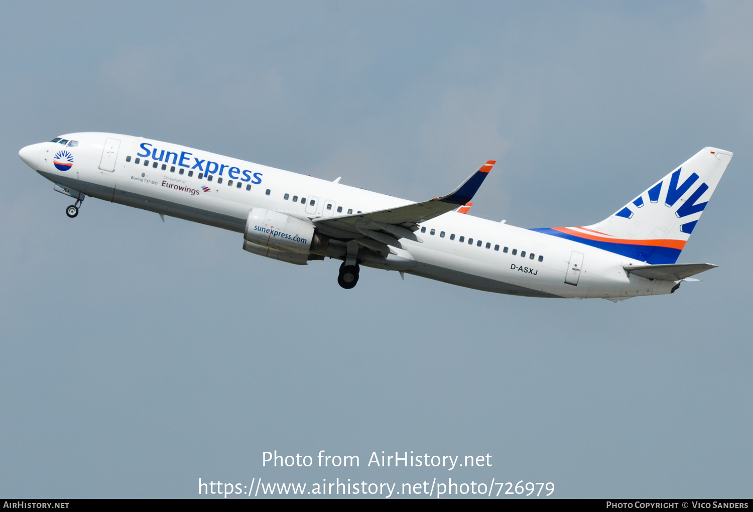 Aircraft Photo of D-ASXJ | Boeing 737-86N | SunExpress | AirHistory.net #726979