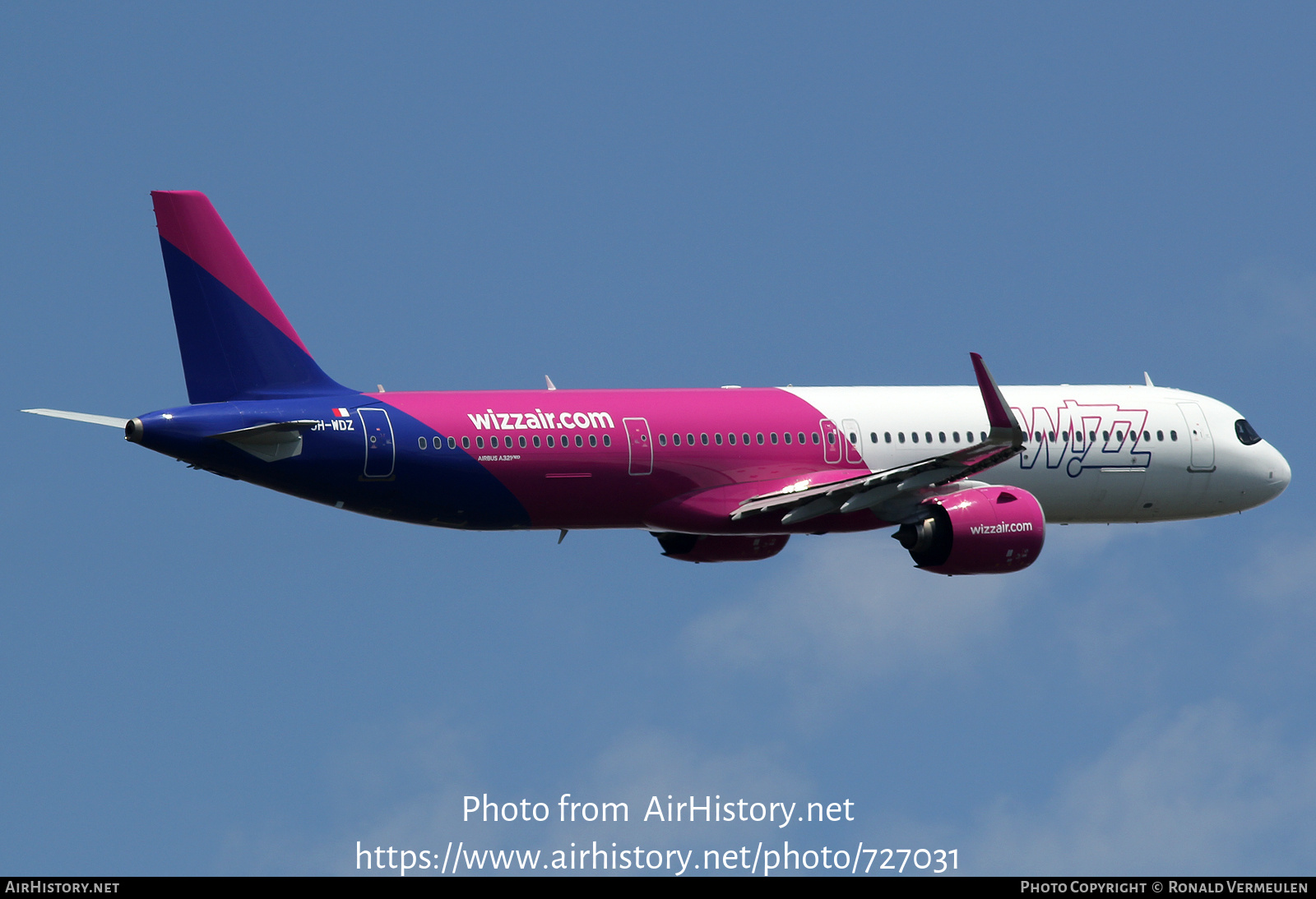 Aircraft Photo of 9H-WDZ | Airbus A321-271NX | Wizz Air | AirHistory.net #727031