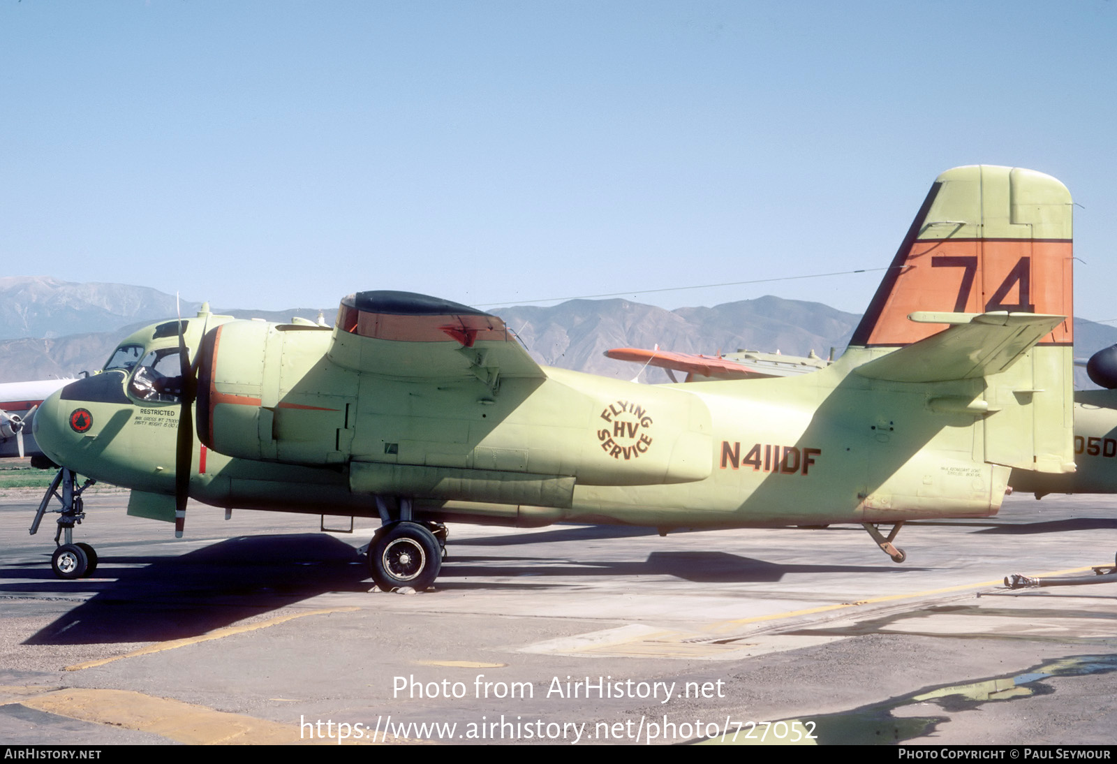 Aircraft Photo of N411DF | Grumman S-2A(AT) Tracker | Hemet Valley Flying Service | AirHistory.net #727052