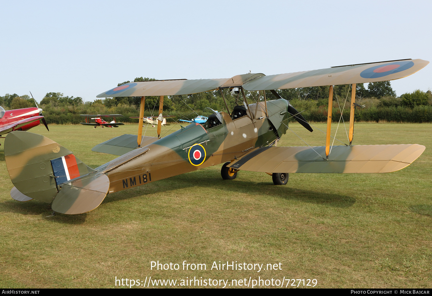 Aircraft Photo of G-AZGZ / NM181 | De Havilland D.H. 82A Tiger Moth | UK - Air Force | AirHistory.net #727129