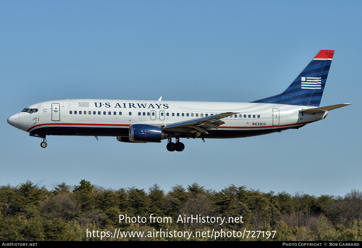 Aircraft Photo of N439US | Boeing 737-4B7 | US Airways | AirHistory.net #727197