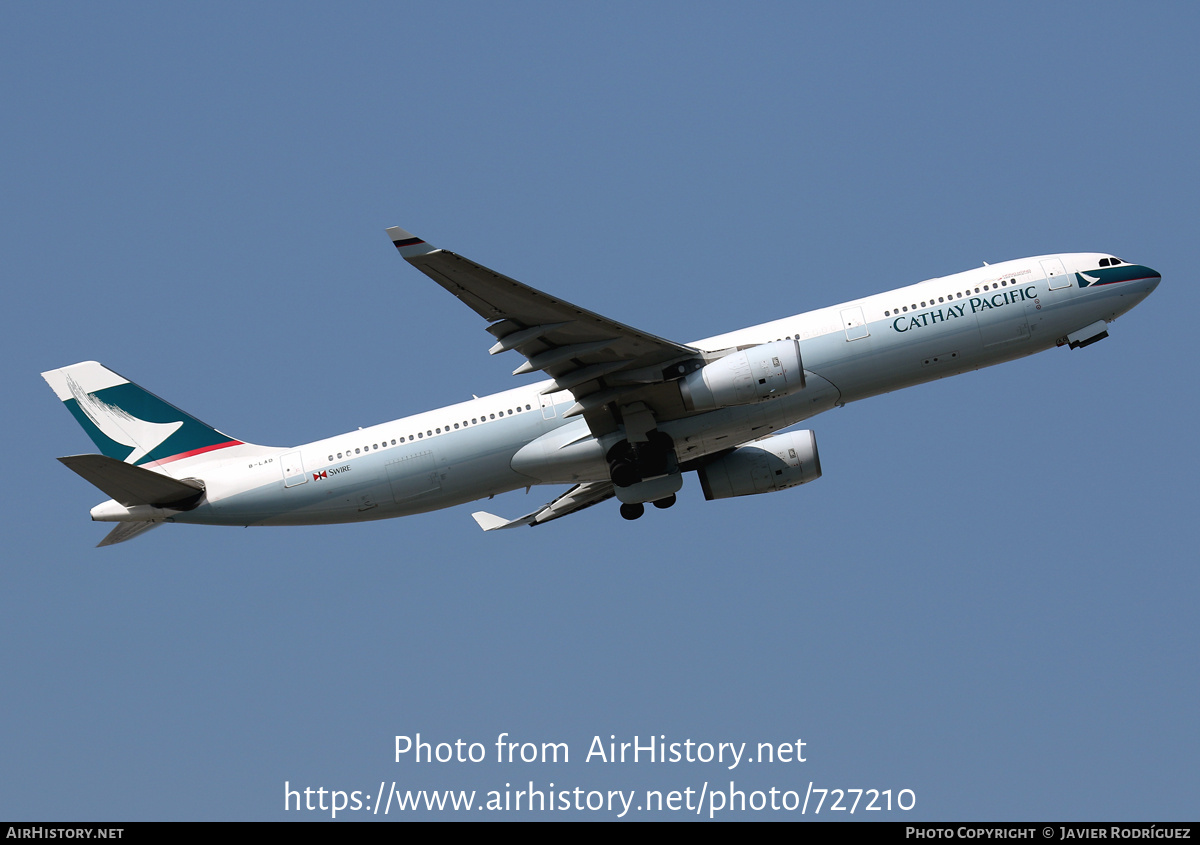 Aircraft Photo of B-LAD | Airbus A330-343 | Cathay Pacific Airways | AirHistory.net #727210