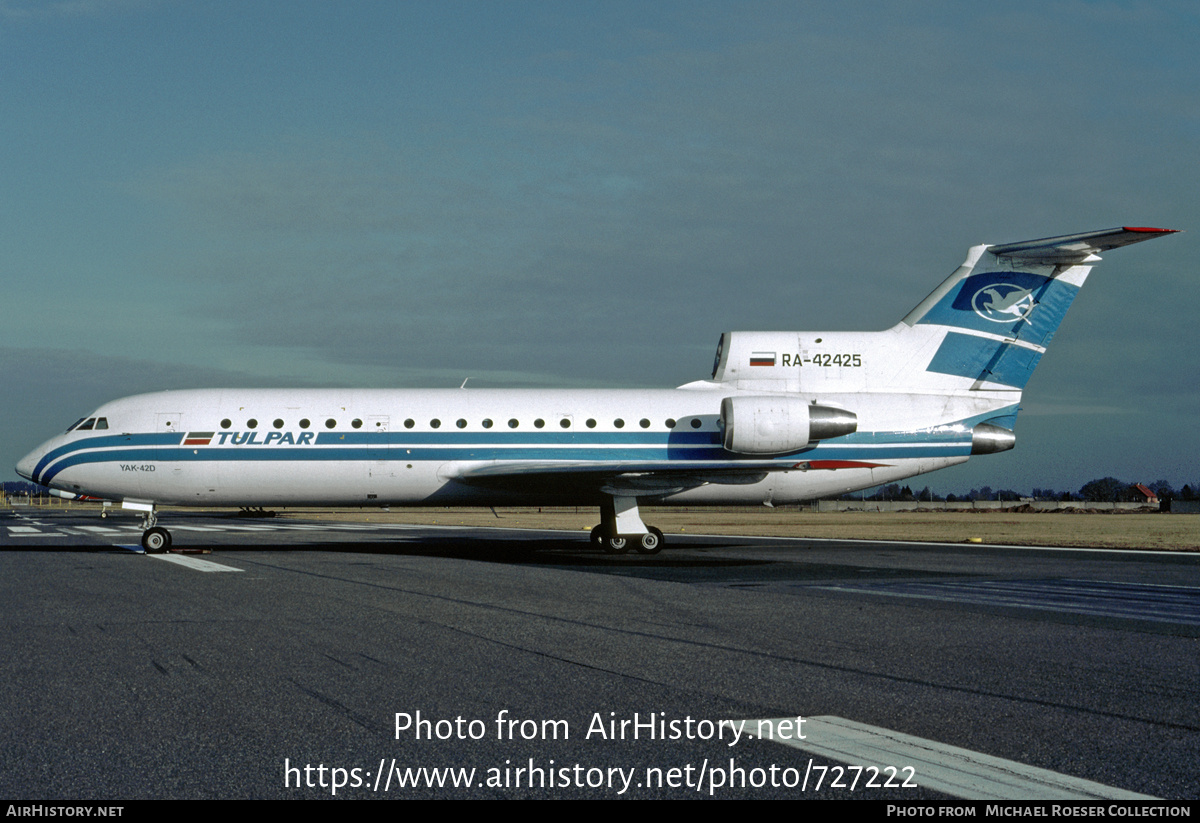 Aircraft Photo of RA-42425 | Yakovlev Yak-42D | Tulpar Air | AirHistory.net #727222