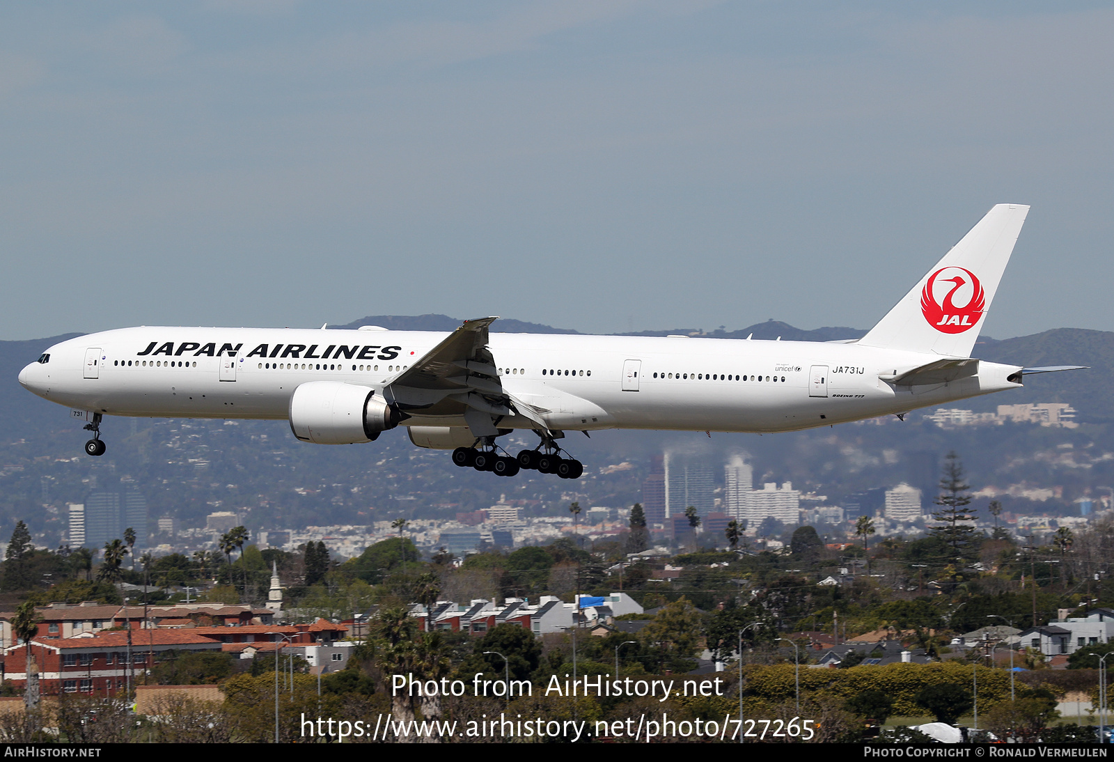 Aircraft Photo of JA731J | Boeing 777-346/ER | Japan Airlines - JAL | AirHistory.net #727265