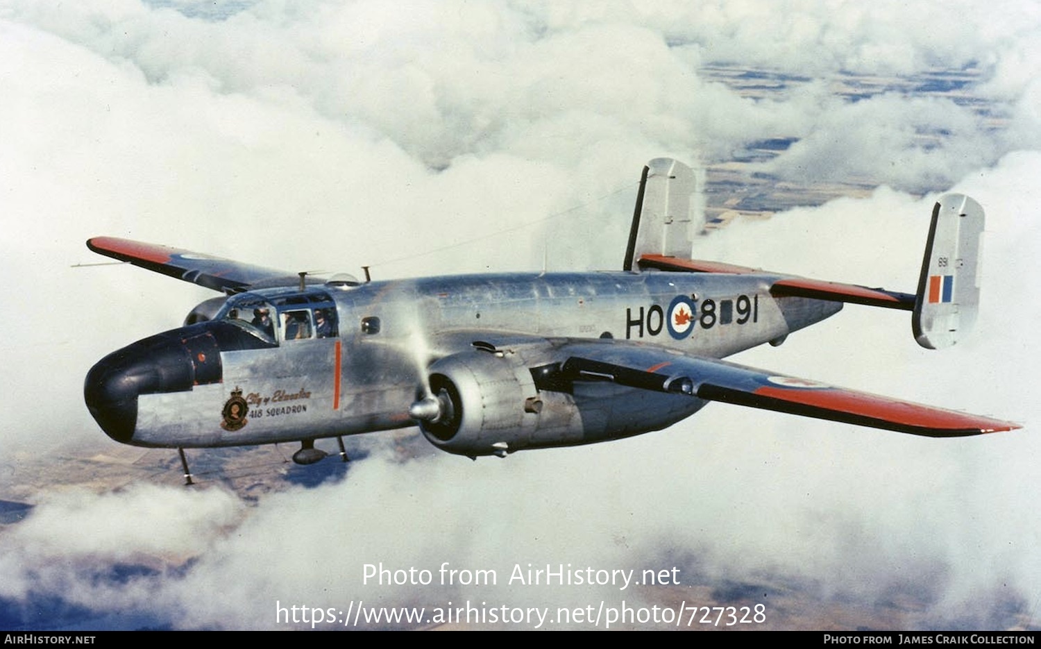 Aircraft Photo of 891 | North American B-25D Mitchell IIP | Canada - Air Force | AirHistory.net #727328