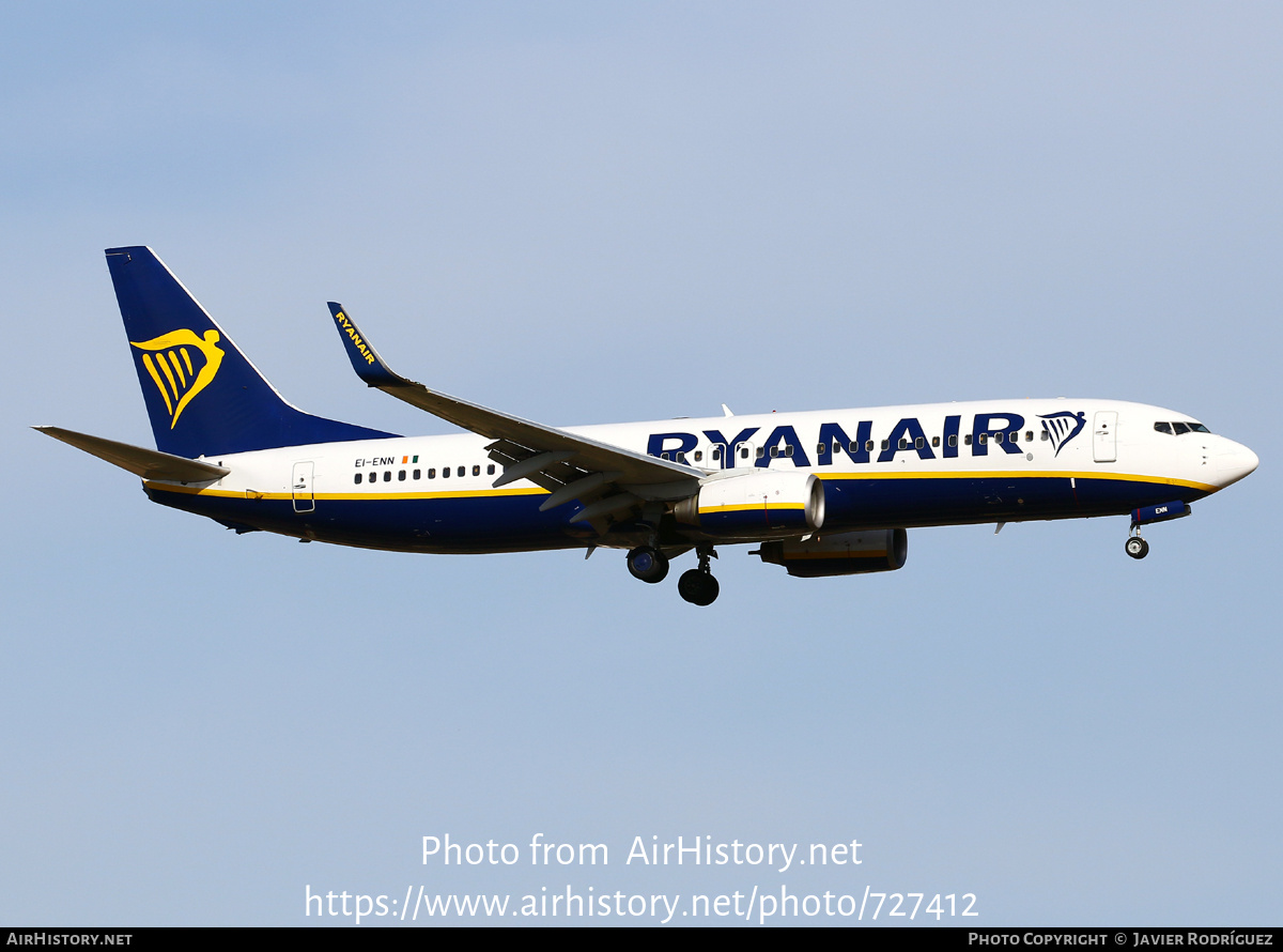 Aircraft Photo of EI-ENN | Boeing 737-8AS | Ryanair | AirHistory.net #727412