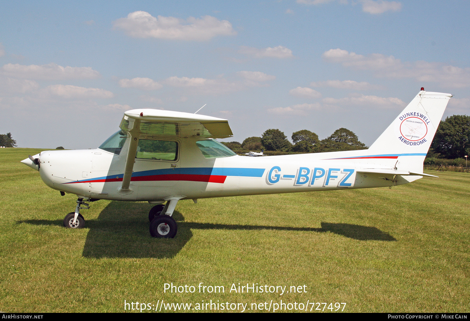 Aircraft Photo of G-BPFZ | Cessna 152 | Devon & Somerset Flight Training | AirHistory.net #727497