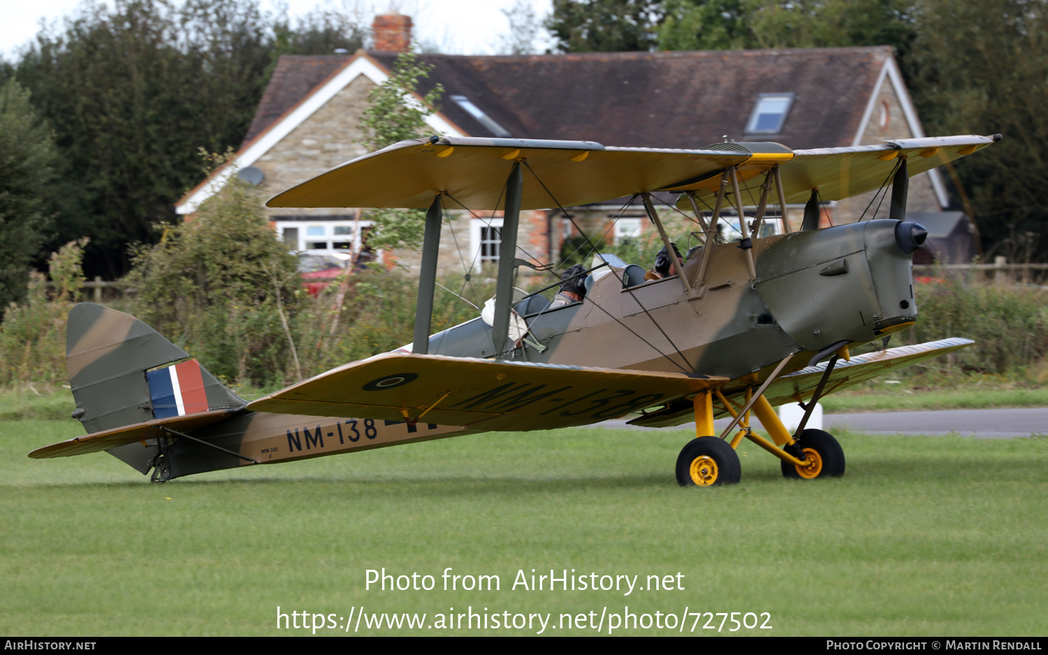 Aircraft Photo of G-ANEW / NM138 | De Havilland D.H. 82A Tiger Moth | UK - Air Force | AirHistory.net #727502