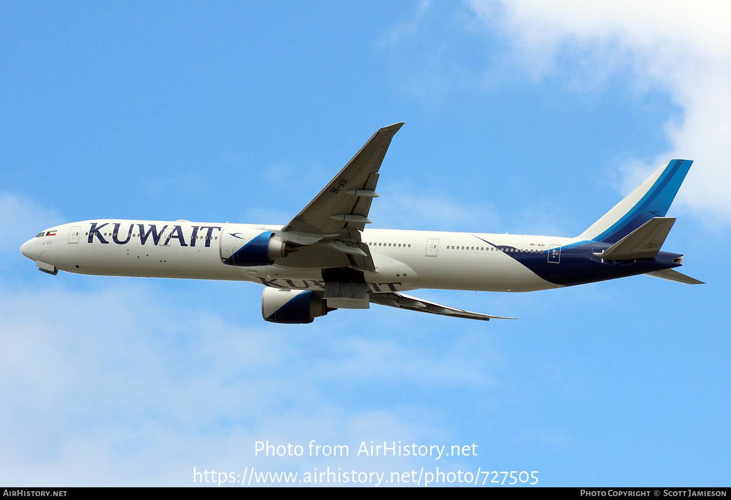 Aircraft Photo of 9K-AOI | Boeing 777-300/ER | Kuwait Airways | AirHistory.net #727505