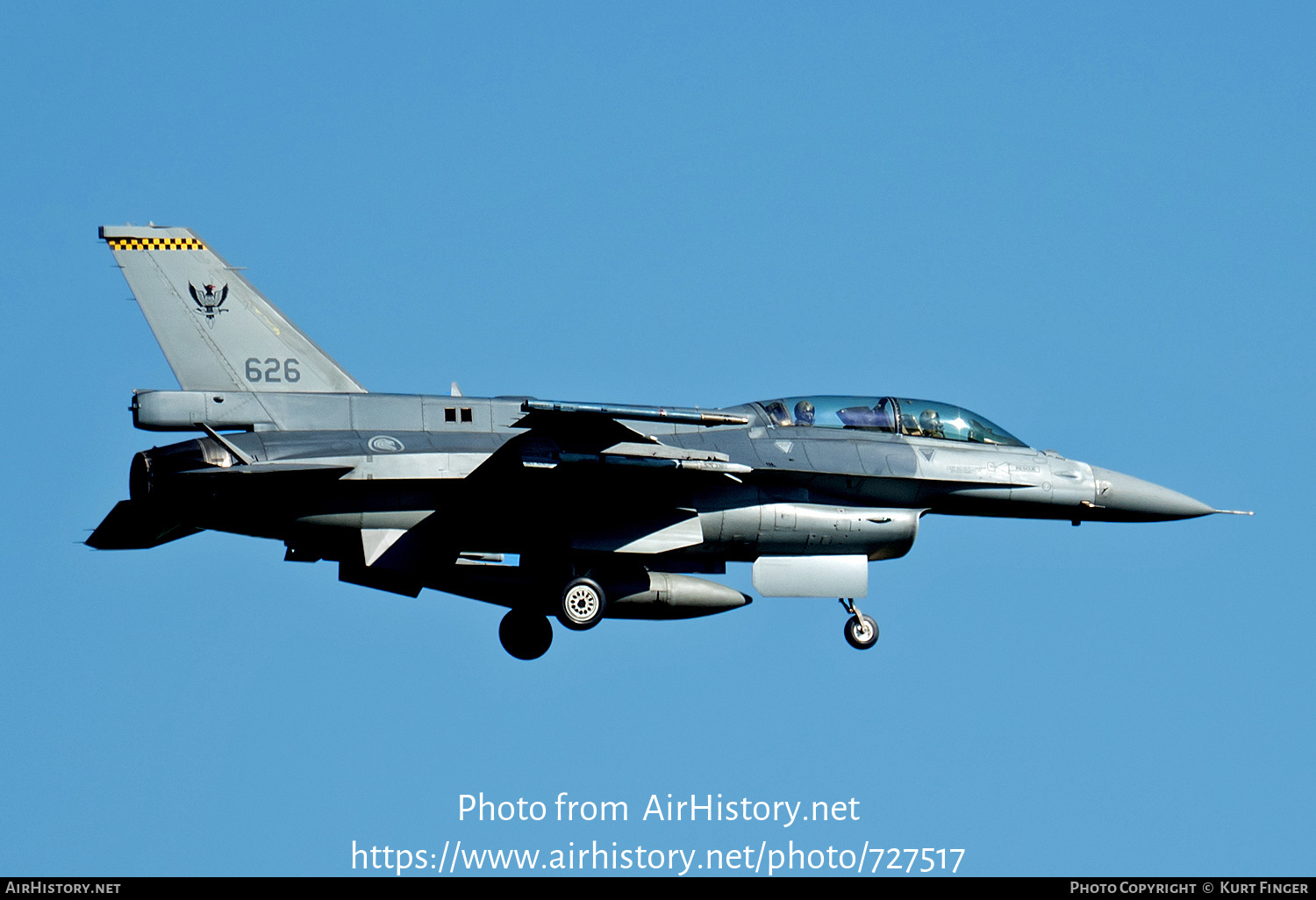 Aircraft Photo of 626 | General Dynamics F-16D Fighting Falcon | Singapore - Air Force | AirHistory.net #727517