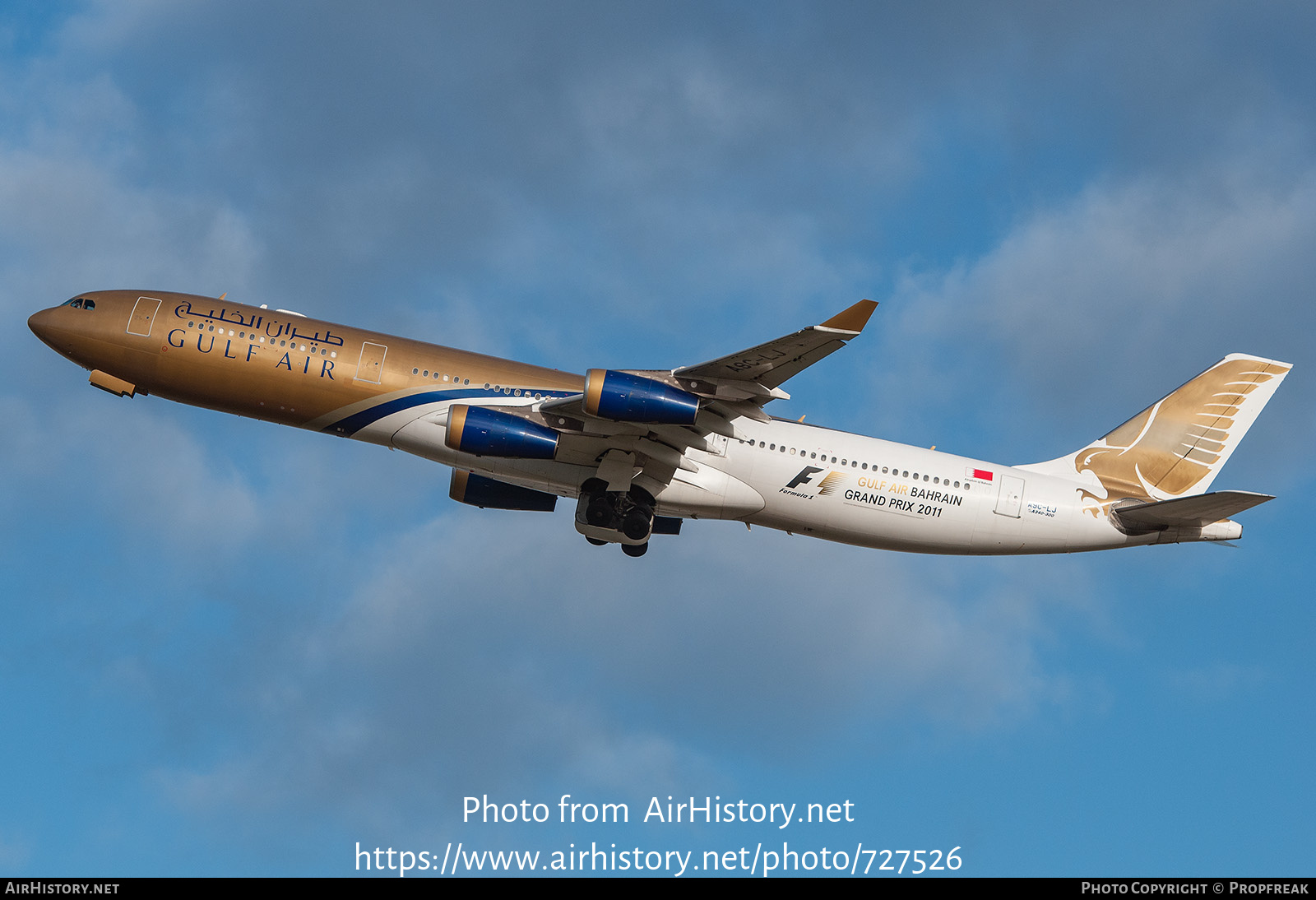 Aircraft Photo of A9C-LJ | Airbus A340-313X | Gulf Air | AirHistory.net #727526