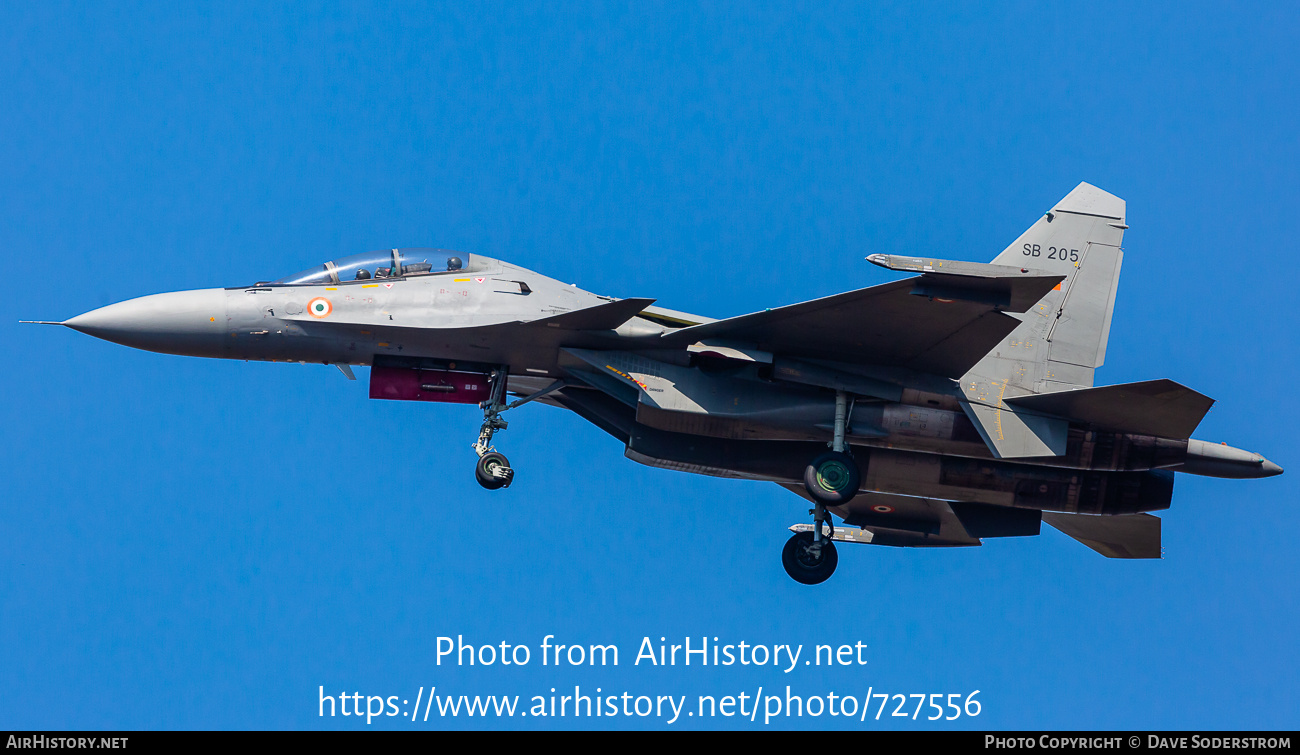 Aircraft Photo of SB205 | Sukhoi Su-30MKI-3 | India - Air Force | AirHistory.net #727556