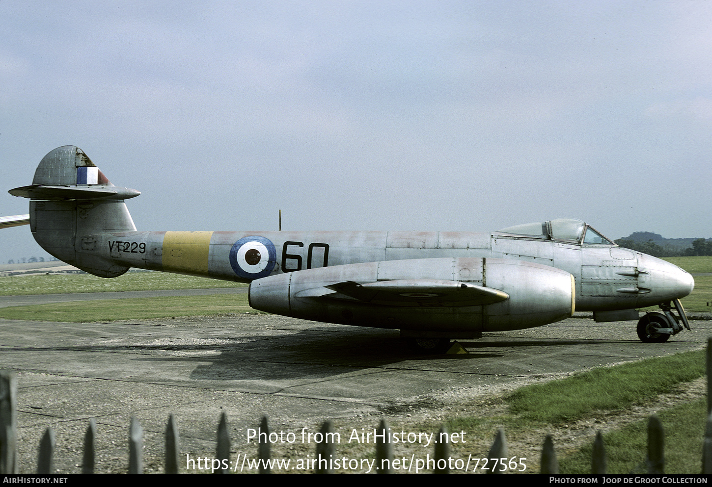 Aircraft Photo of VT229 | Gloster Meteor F4 | UK - Air Force | AirHistory.net #727565