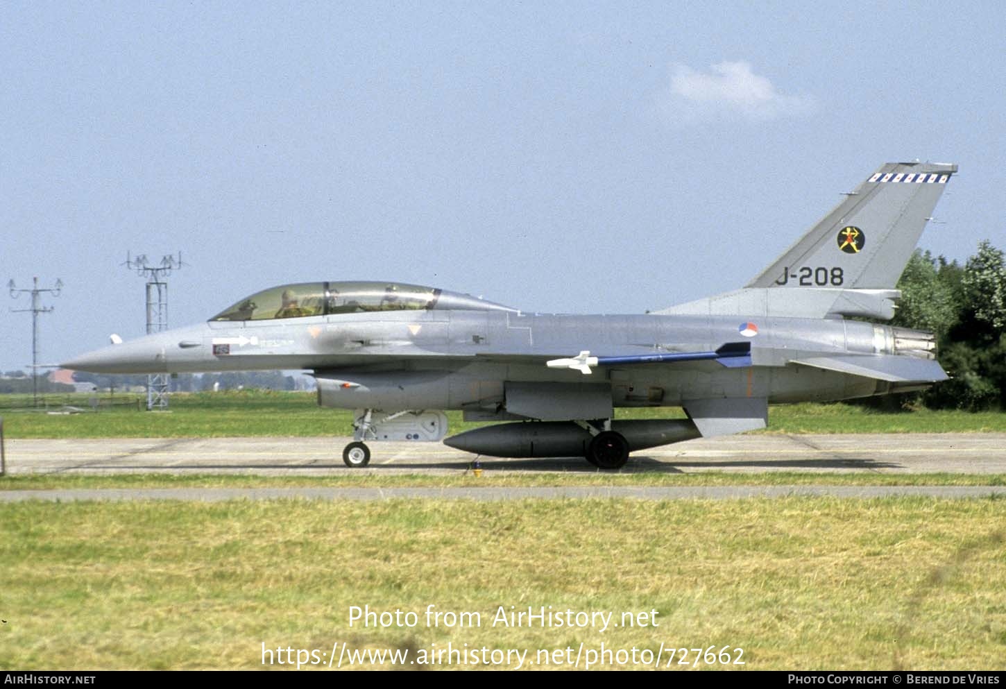 Aircraft Photo of J-208 | General Dynamics F-16B Fighting Falcon | Netherlands - Air Force | AirHistory.net #727662