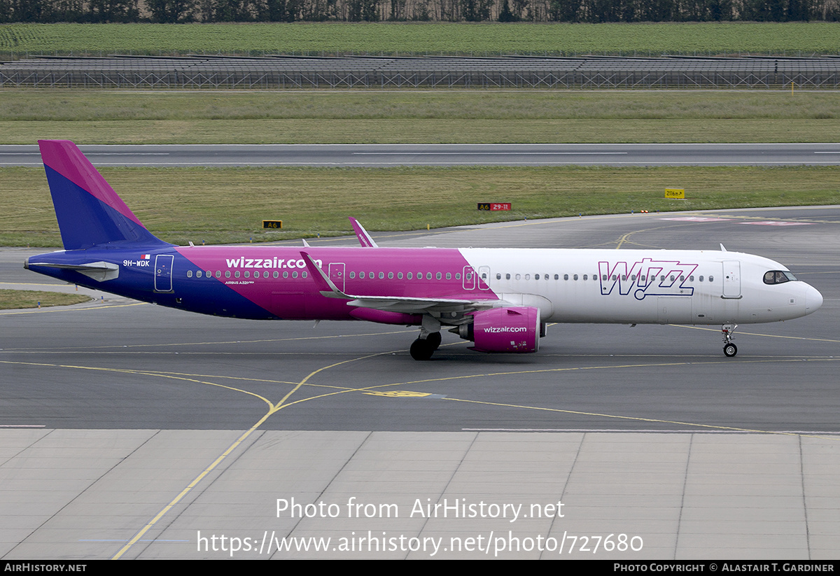 Aircraft Photo of 9H-WDK | Airbus A321-271NX | Wizz Air | AirHistory.net #727680