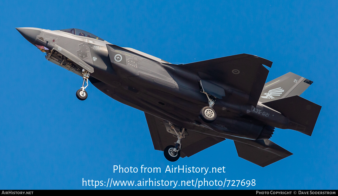 Aircraft Photo of A35-021 | Lockheed Martin F-35A Lightning II | Australia - Air Force | AirHistory.net #727698