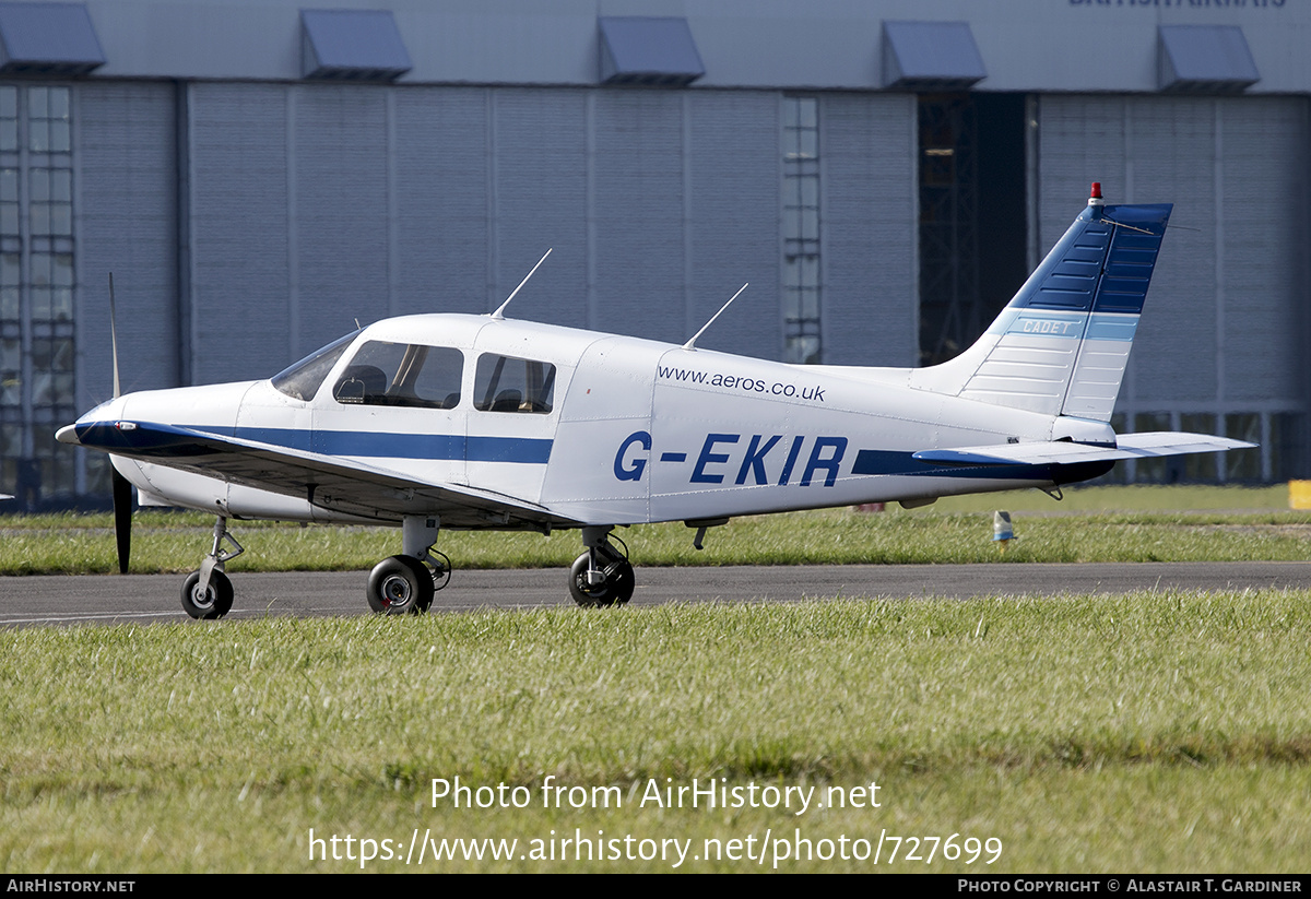 Aircraft Photo of G-EKIR | Piper PA-28-161 Cadet | Aeros Flight Training | AirHistory.net #727699