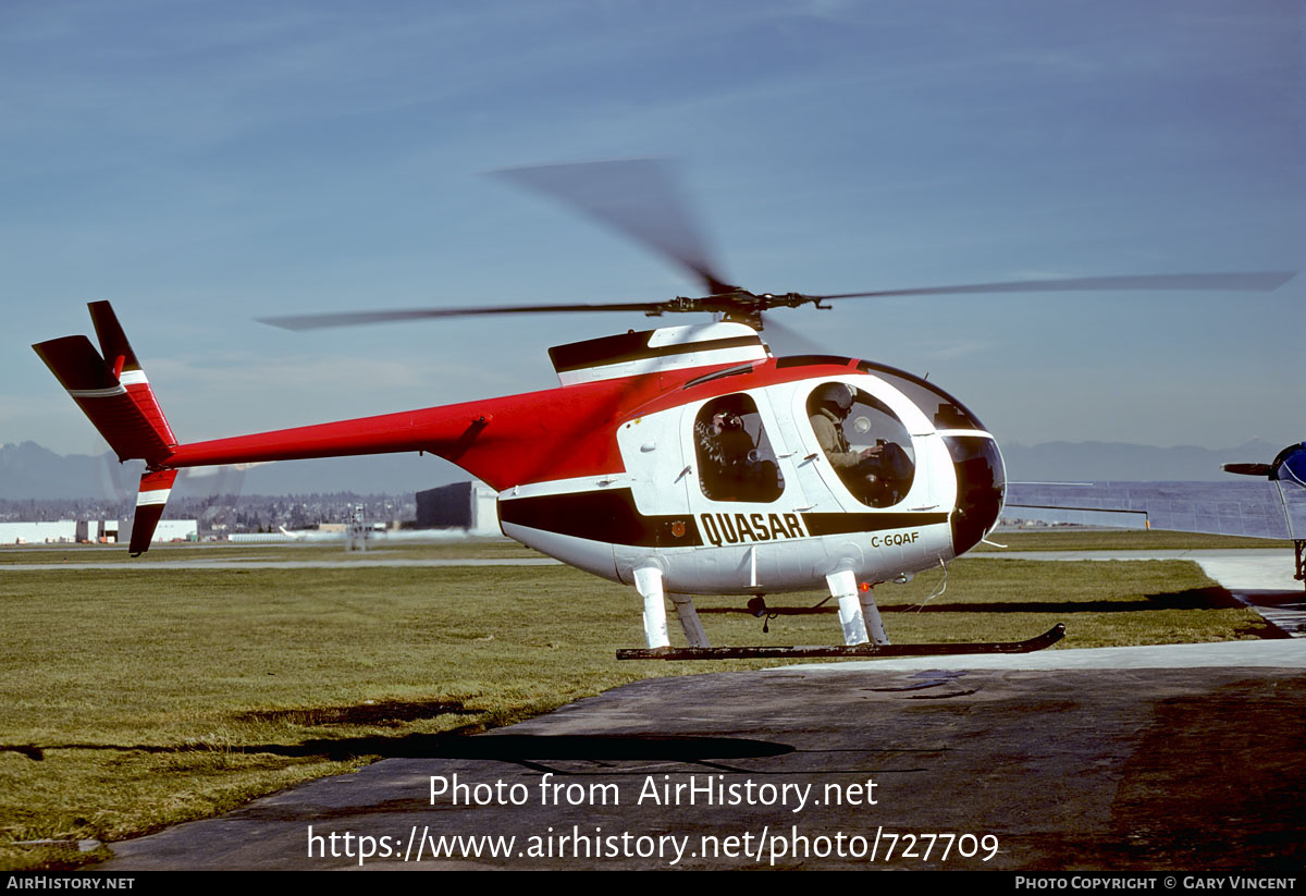 Aircraft Photo of C-GQAF | Hughes 500C (369HS) | Quasar Helicopters | AirHistory.net #727709