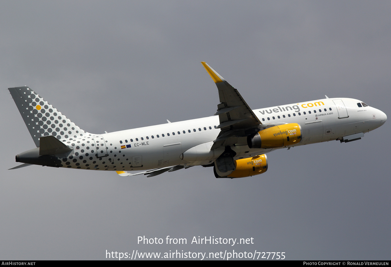 Aircraft Photo of EC-MLE | Airbus A320-232 | Vueling Airlines | AirHistory.net #727755