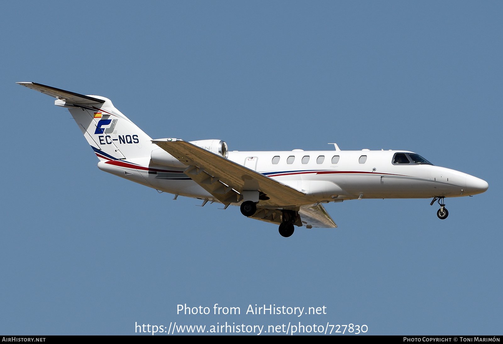 Aircraft Photo of EC-NQS | Cessna 525C CitationJet CJ4 | Clipper National Air | AirHistory.net #727830