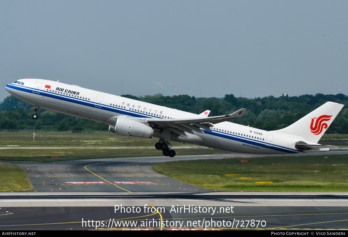 Aircraft Photo of B-5948 | Airbus A330-343E | Air China | AirHistory.net #727870