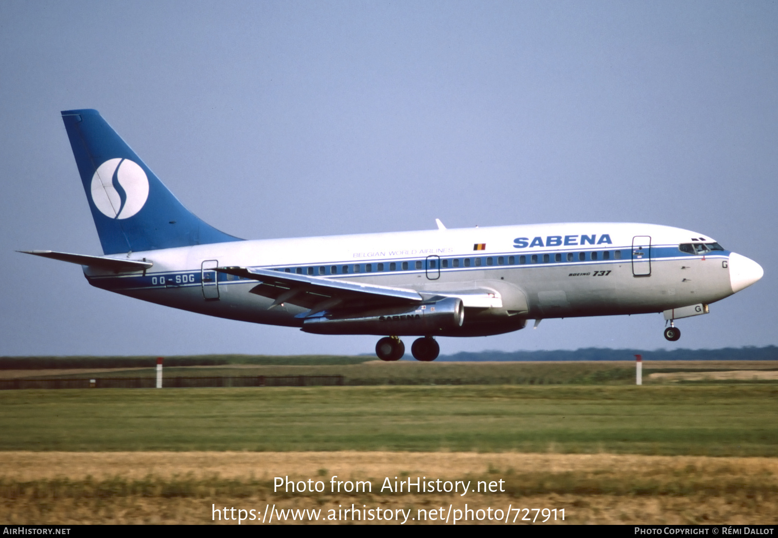 Aircraft Photo of OO-SDG | Boeing 737-229/Adv | Sabena | AirHistory.net #727911