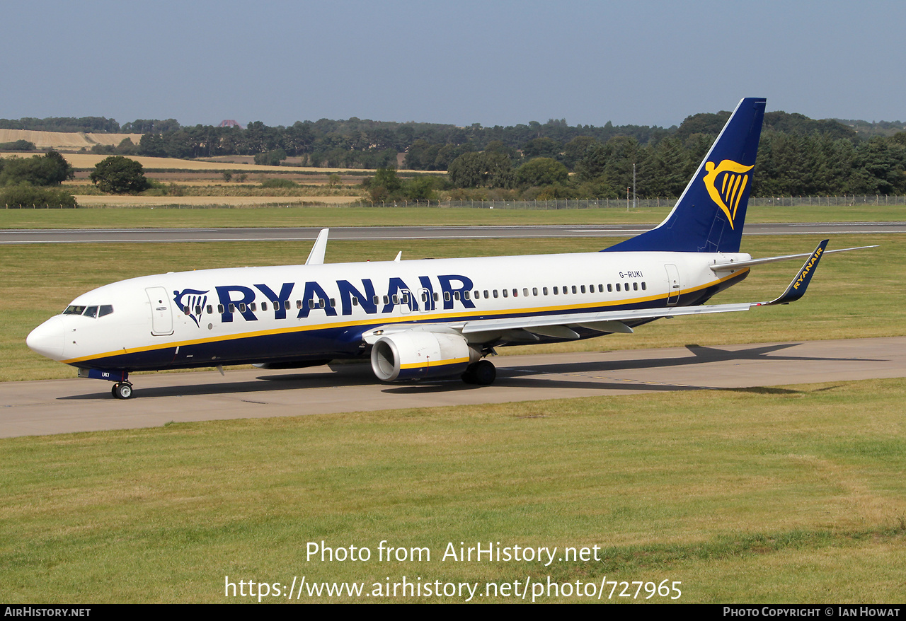 Aircraft Photo of G-RUKI | Boeing 737-8AS | Ryanair | AirHistory.net #727965