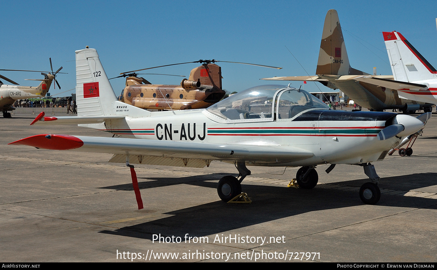 Aircraft Photo of CN-AUJ | FFA AS-202/18A-1 Bravo | Morocco - Air Force | AirHistory.net #727971