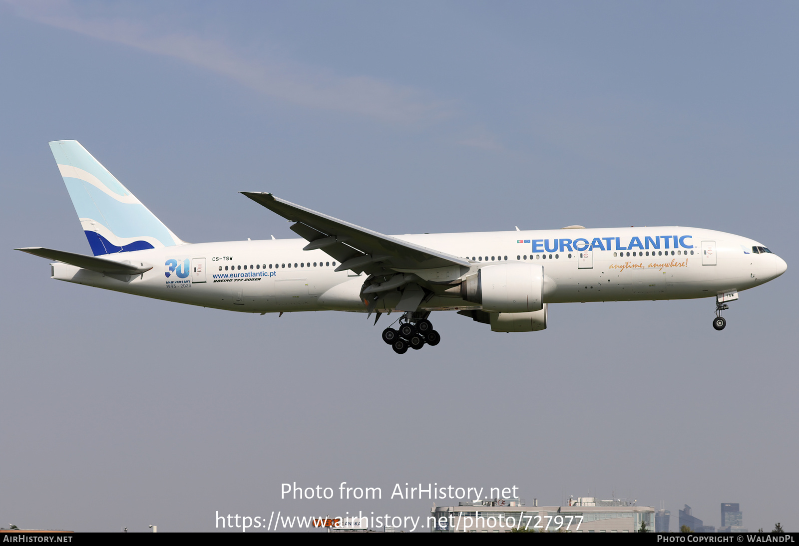 Aircraft Photo of CS-TSW | Boeing 777-243/ER | Euro Atlantic Airways | AirHistory.net #727977