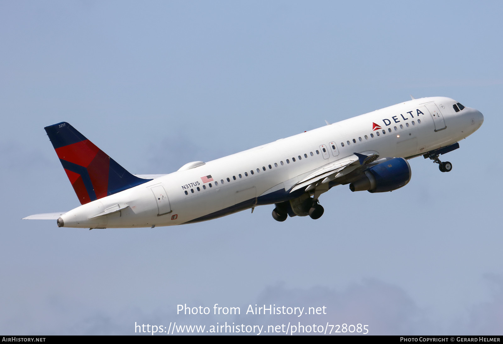 Aircraft Photo of N317US | Airbus A320-211 | Delta Air Lines | AirHistory.net #728085